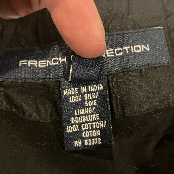 Black, wide leg, French Connection pants, with sequins on the sides. Size 10. - Picture 4 of 8